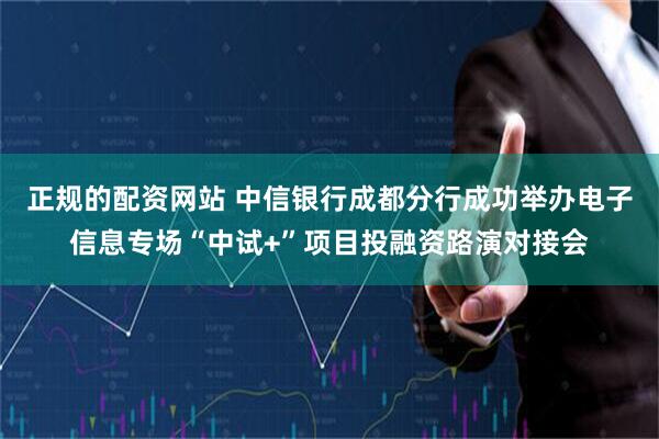 正规的配资网站 中信银行成都分行成功举办电子信息专场“中试+”项目投融资路演对接会